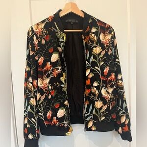 Zara Trafaluc Floral Bomber, Size S